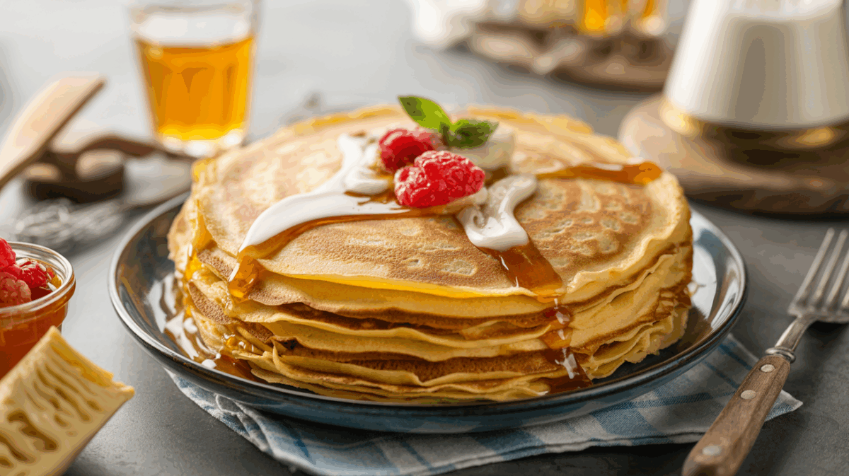 Crêpes mille-trous (baghrir) au miel – baghrir