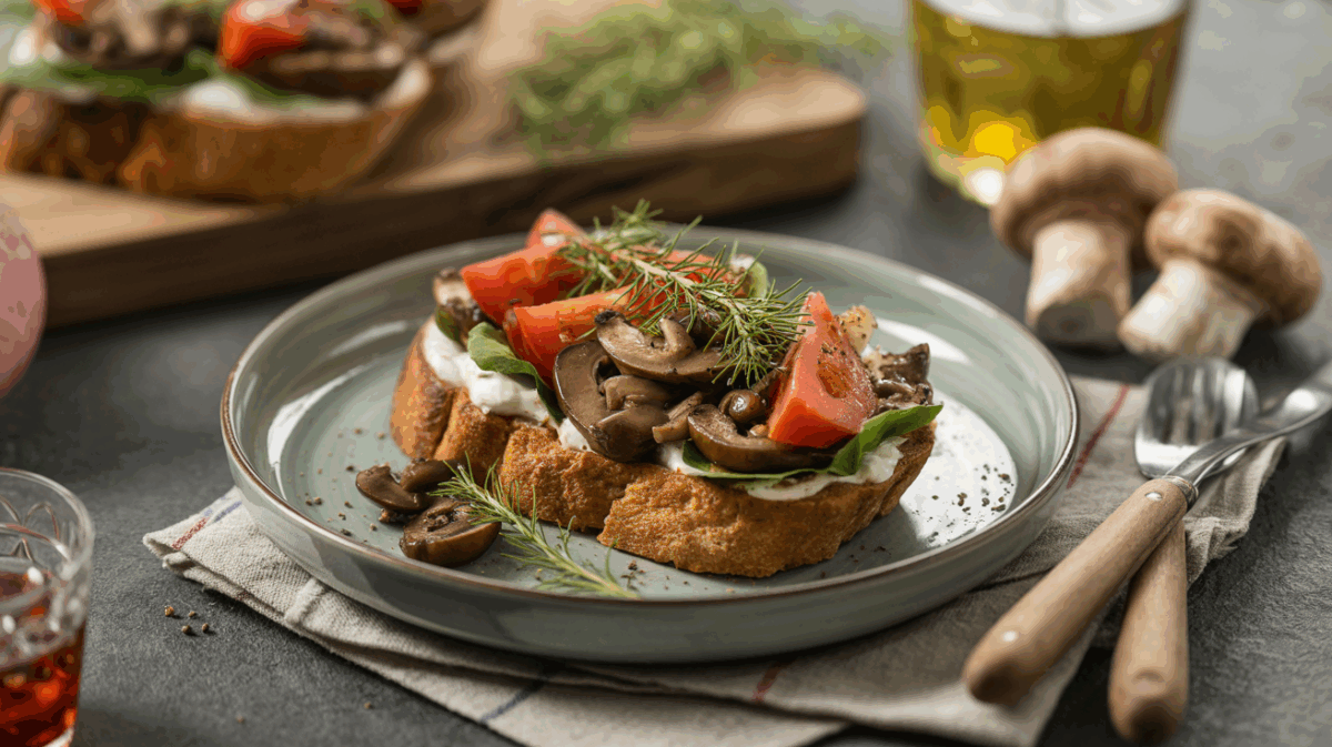 Bruschetta aux champignons : Saveurs d&rsquo;automne à l&rsquo;ail et persil. – bruschetta aux champignons