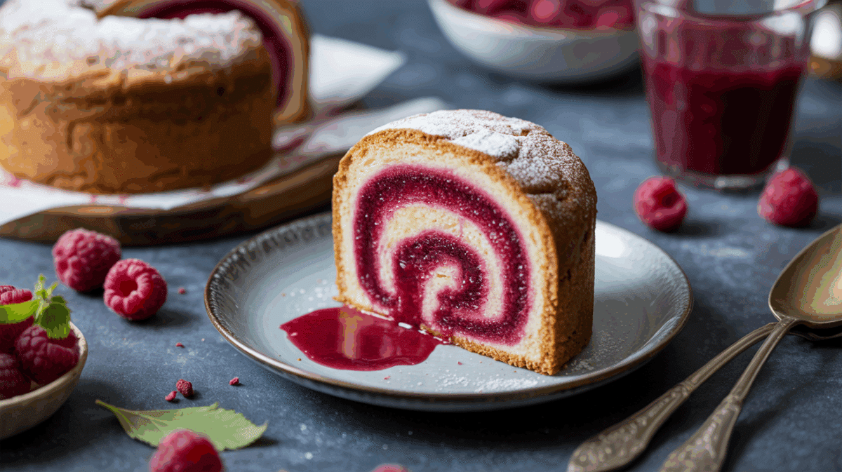 Gâteau roulé à la confiture de framboise : une recette gourmande – gâteau roulé