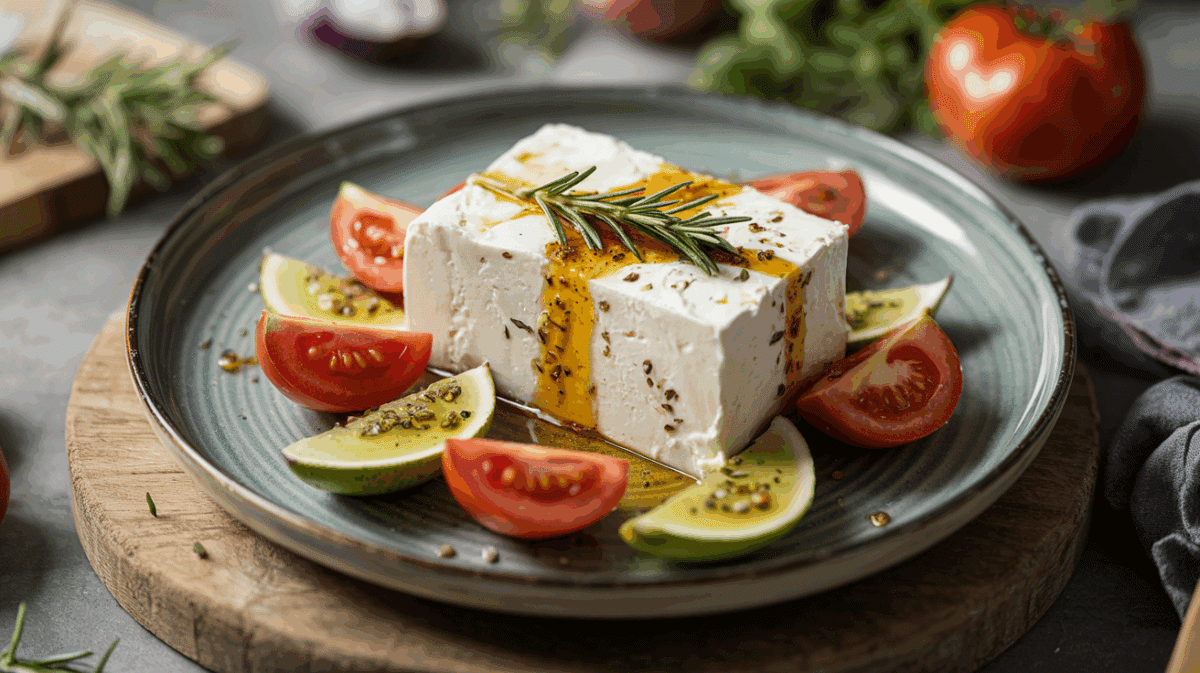 Feta rôtie au four tomates & origan – feta rôtie au four
