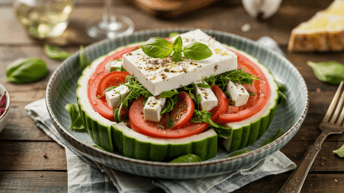 Salade Estivale : Pastèque, Feta & Basilic en Harmonie – salade estivale