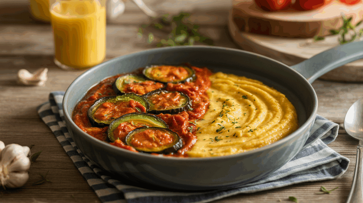 Ratatouille confite + polenta crémeuse – ratatouille confite