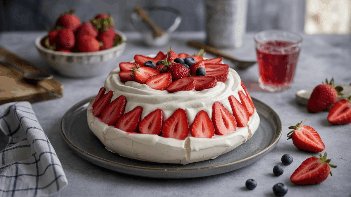 Pavlova aux Fraises : Une Douceur Printanière – pavlova